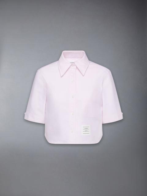 Thom Browne OXFORD CROPPED SHORT SLEEVE SHIRT