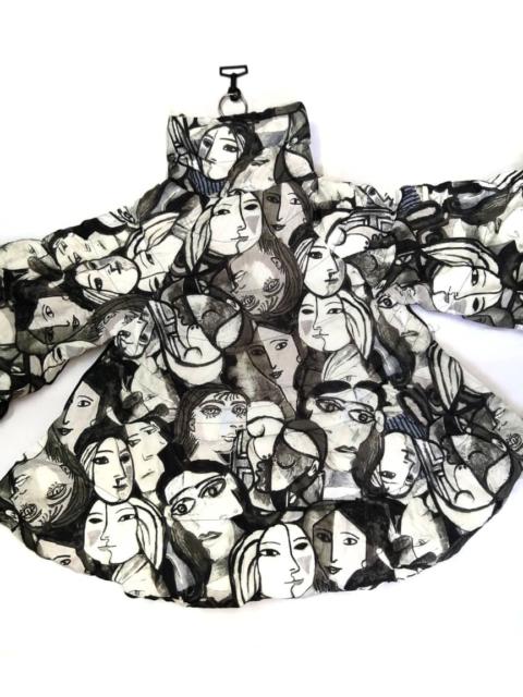 Other Designers Designer - Rare🔥 Over Printed Design Puffer Zipper Jacket