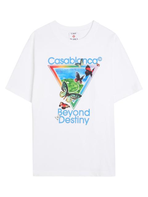 CASABLANCA Casablanca Tennis Club Icon Beyond Destiny Printed Cotton T-shirt