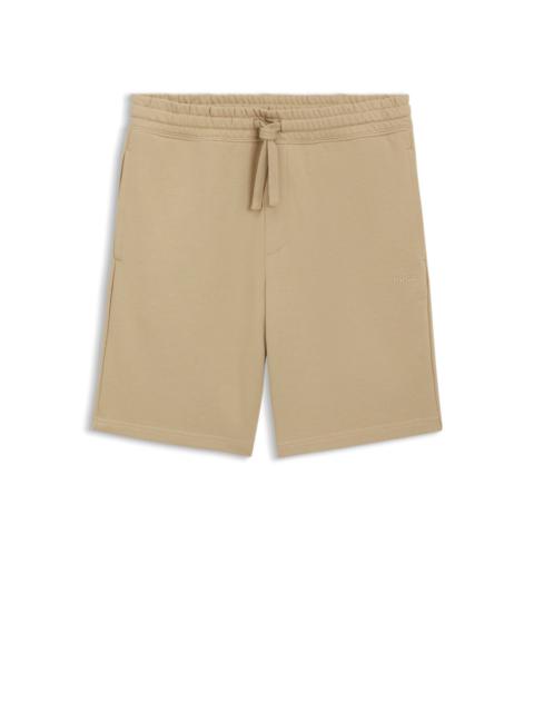 HUGO RELAXED-FIT SHORTS IN COTTON TERRY WITH LOGO PRINT