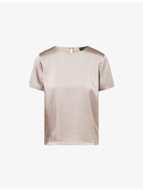 WEEKEND Max Mara Zona Round-Neck Woven Top