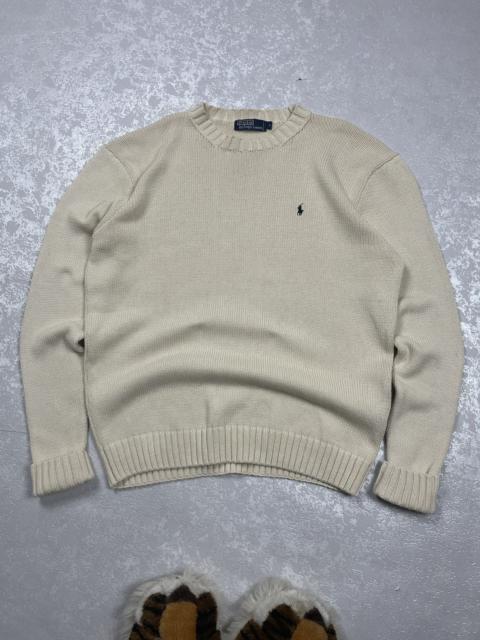 Other Designers RRL Ralph Lauren - Vintage 90s Polo Ralph Lauren Cable Knit Cream Sweater