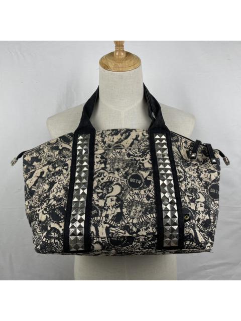 Other Designers Skulls - punk style spiked full print tote bag t1