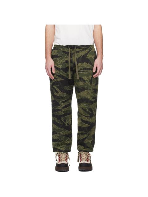 South2 West8 Khaki String Slack Trousers