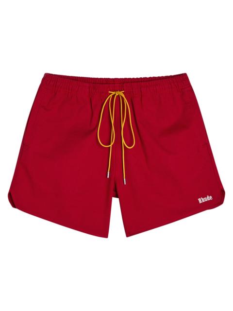 Rhude Rhude Classic Logo-embroidered Cotton Shorts