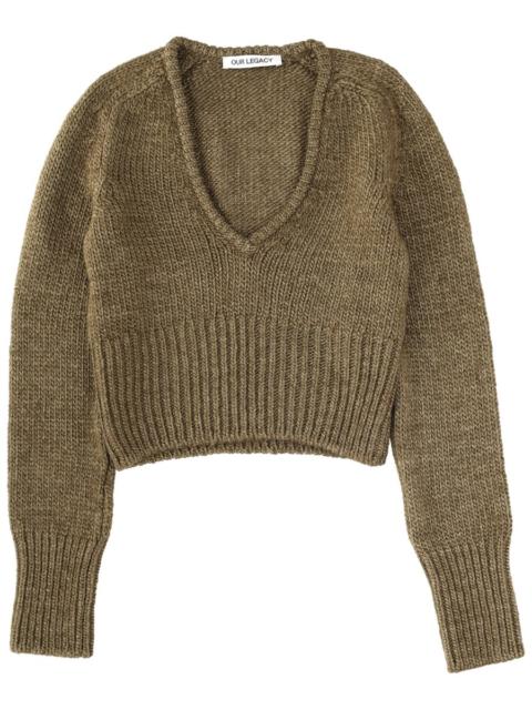 Our Legacy WOOL AND SILK V-NECK SWEATER