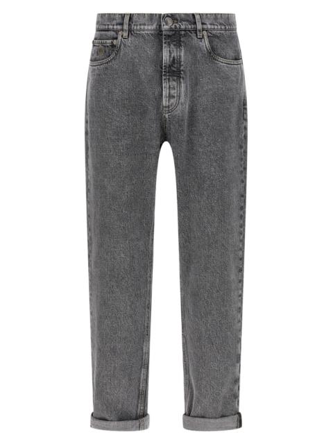 Brunello Cucinelli Men 'Greyscale' Denim Jeans