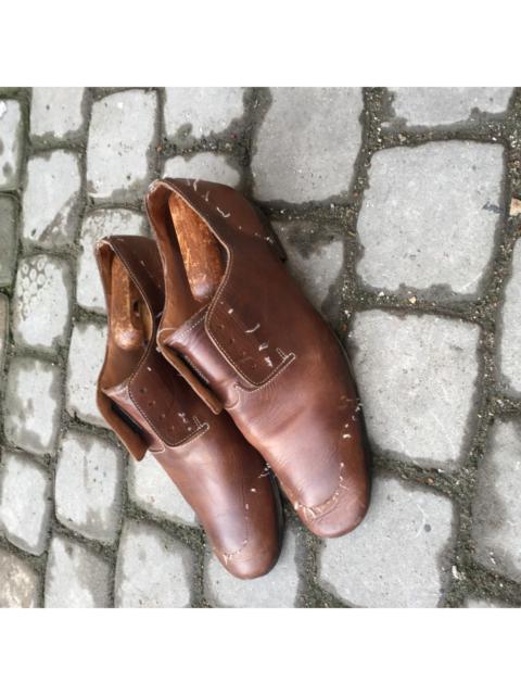 Maison Margiela Brown Distressed Leather Shoes