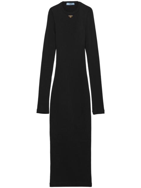 Prada ribbed-knit midi dress