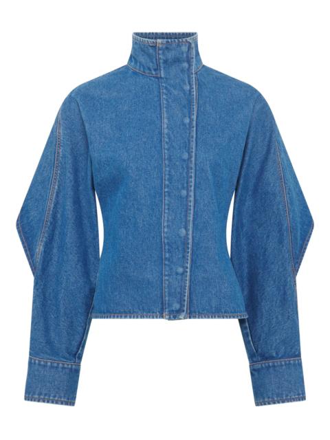 Marine Serre Moon Laser Blue Wash Denim Top
