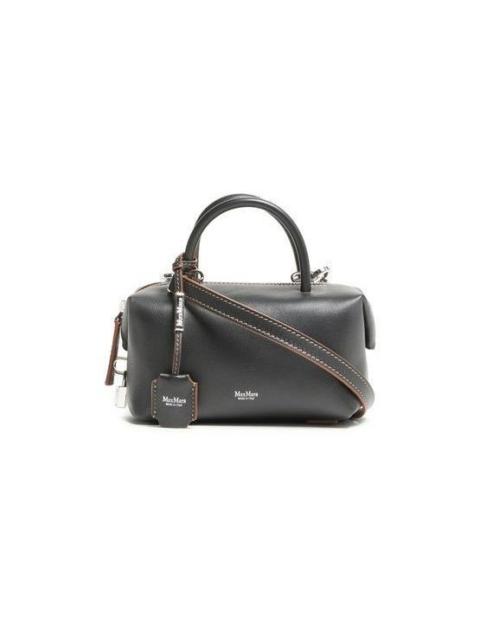 Max Mara MAX MARA Boston Small Black Leather Top Handle Bag New And A