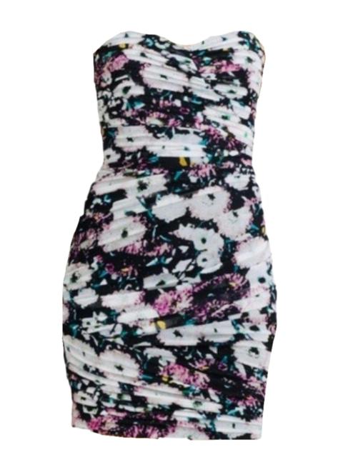 Other Designers Winnie Strapless Floral Print Dress
