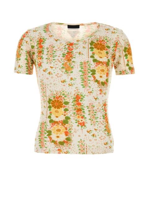 Prada Prada Men Printed Cotton T-Shirt