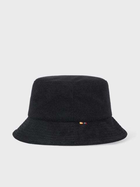 Paul Smith Black Cotton-Blend Towelling Bucket Hat