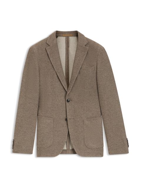 BOSS SLIM-FIT JACKET IN MICRO-PATTERNED COTTON