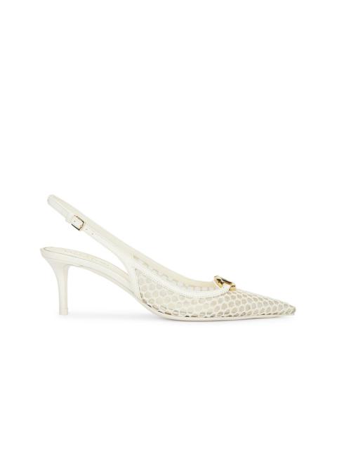 Valentino V Logo Moon Sling Back Pump