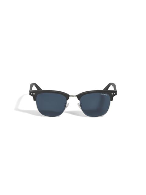 Montblanc Squared Sunglasses with Black Coloured Acetate Frame