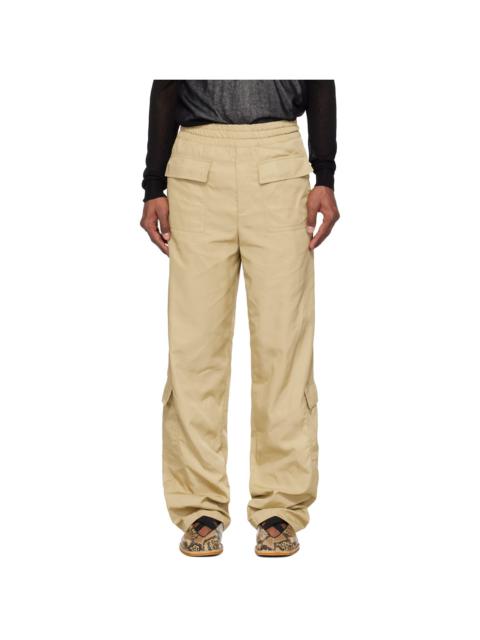 Dries Van Noten Beige Twill Cargo Pants