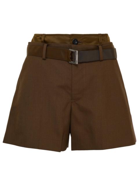 sacai Suiting x Nylon Twill Shorts