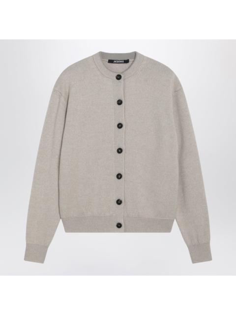 JACQUEMUS Jacquemus Moulin Light Beige Merino Wool Cardigan Women