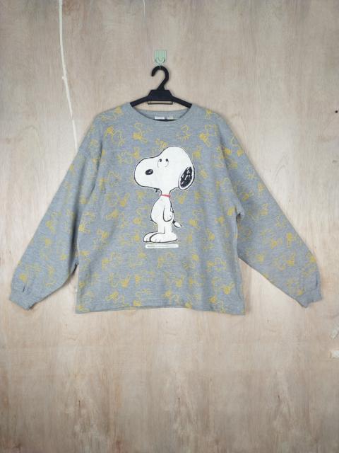 Other Designers Japanese Brand - Peanuts movie cartoon vintage fullprint gray sweaters #2773