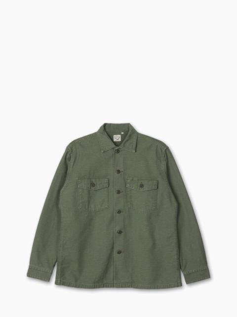 orSlow ORSLOW US ARMY FATIGUE SHIRT GREEN USED WASH
