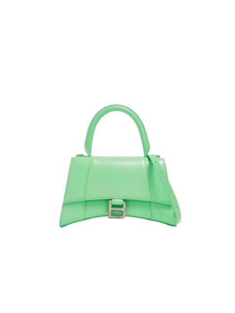 BALENCIAGA Balenciaga Green Leather Small Hourglass Box Top Handle Bag