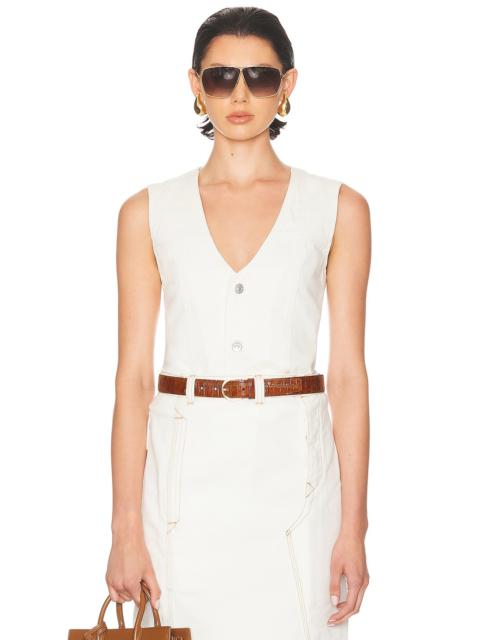 Victoria Beckham Denim Waistcoat