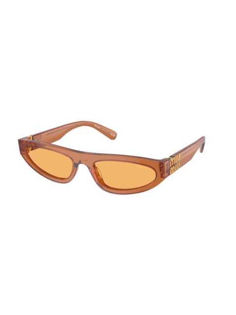 Miu Miu Miu Miu Amber Cat Eye Ladies Sunglasses MU 07ZS 15T0B7 56