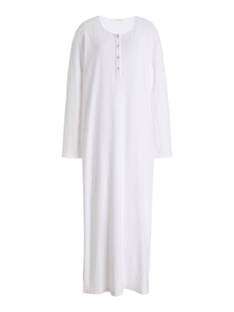The Row Latoya Cotton-Jersey Maxi Dress white