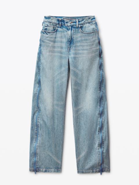 Alexander Wang bleach blue expandable basketball mesh jeans