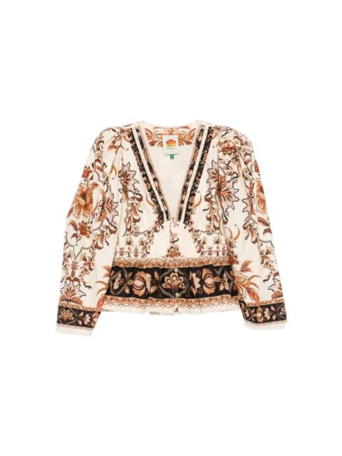 FARM RIO MAJESTIC GARDEN BLOUSE