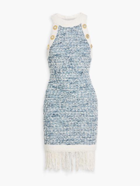 Balmain Fringed tweed dress