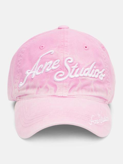 Acne Studios Logo cotton twill baseball cap
