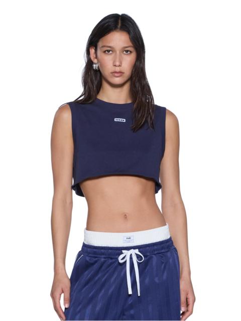 Ksubi LABELS CROP TANK NAVY