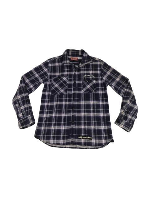 Other Designers Hype - Vintage Style History of Dream Flannel Shirt Double Pockets