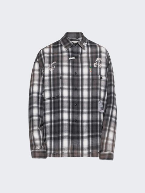 Maison MIHARAYASUHIRO Vintage Like Check Long Sleeve Shirts Black