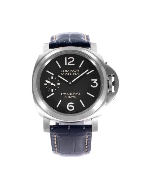 Panerai Pre-owned Panerai Luminor Marina 8 Days Hand Wind Black Dial Men's Watch PAM00564