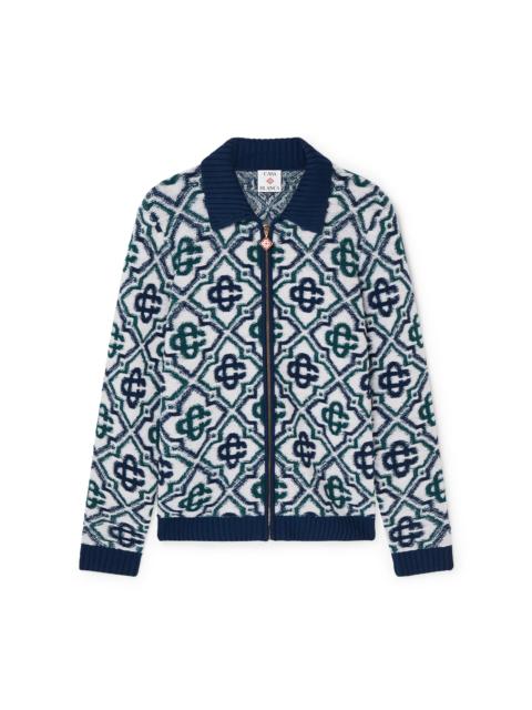 CASABLANCA Monogram Knit Zip Jumper | Casablanca Paris