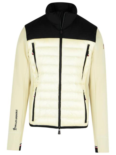 Moncler Grenoble Moncler Grenoble Beige/black Padded Sweatshirt In Polyester Blend