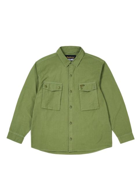PALACE PALACE BARBOUR OFFICER SHIRT OLIVE DRAB