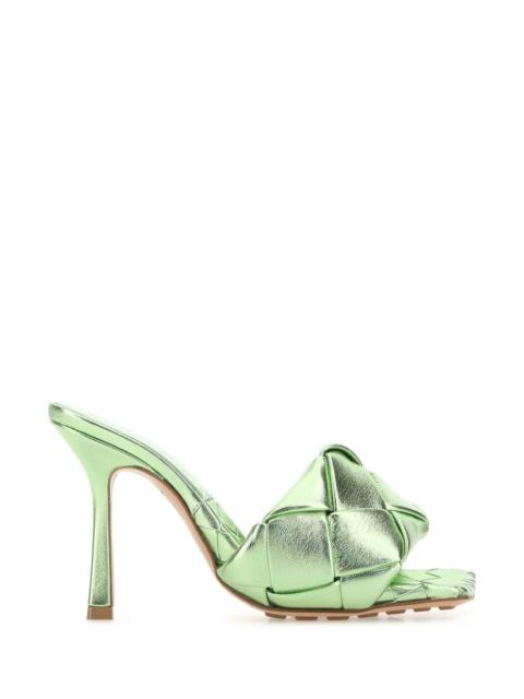Bottega Veneta Bottega Veneta Women Light Green Nappa Leather Lido Sandals