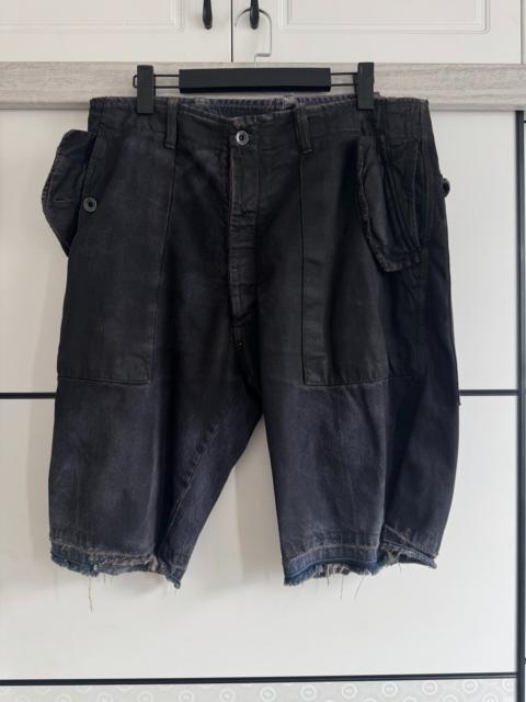 Rick Owens Rick Owens Waxed Denim Shorts