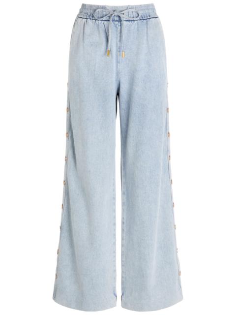 Zimmermann Zimmermann Rebellion Patterned Wide-leg Silk Trousers