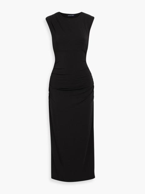 VERONICA BEARD Baxter ruched Lyocell-blend stretch-jersey midi dress