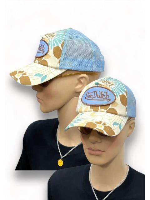 Other Designers Vintage × Von Dutch - VON DUTCH Full Print Floral Design Snapback Trucker Hat
