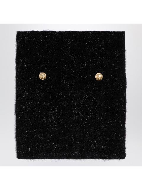 Balmain Balmain Black Tweed Miniskirt With Buttons Women