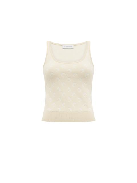 Marine Serre Moon Jacquard Knit Strap Top