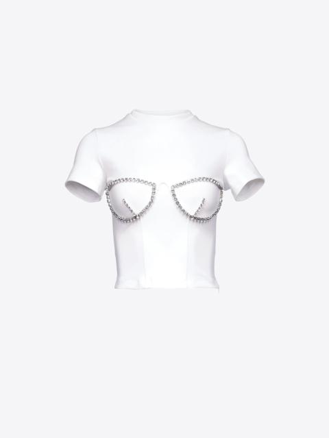 AREA CRYSTAL BUSTIER CUP T-SHIRT