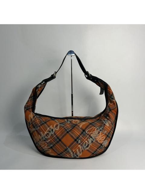 Vivienne Westwood RARE Vivienne Westwood Orange Punk Tartan Hobo Bag